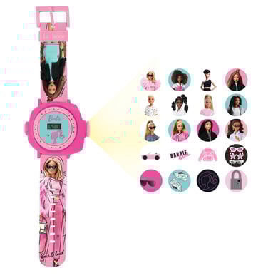 LEXIBOOK Barbie Digital-Projektionsuhr mit 20 Bildern zum Projizieren von Lexibook
