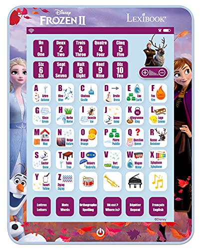 Lexibook, Frozen, Lerntablett, zweisprachiges Lerntablett, Buchstaben Lernen, Wörter, Rechtschreibung und Musik, Englisch/Französisch, Violett, JCPAD002FZi1 Lexibook, Frozen, Lerntablett, zweisprachiges Lerntablett, Buchstaben Lernen, Wörter, Rechtschreibung und Musik, Englisch/Französisch, Violett, JCPAD002FZi1 von Lexibook