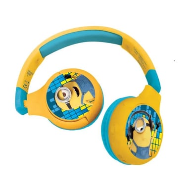 LEXIBOOK Minions 2-in-1 Bluetooth®- und Kabelanschluss, faltbare Kopfhörer mit sicherer Lautstärke von Lexibook