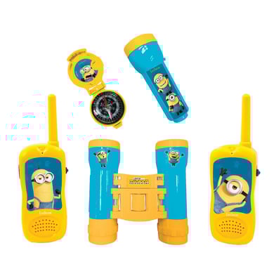 LEXIBOOK Minions Abenteuerset mit 2 Walkie-Talkies bis zu 120m, Fernglas, Taschenlampe und Kompass von Lexibook