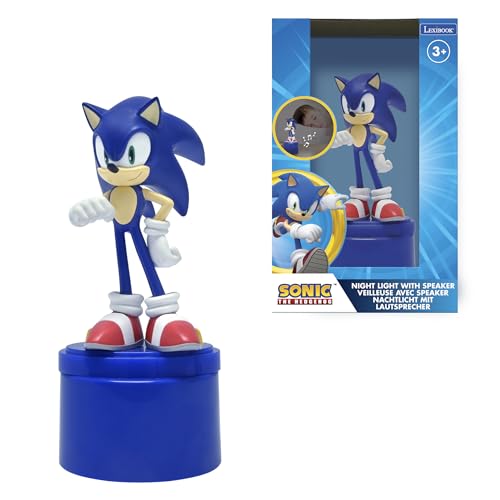Lexibook, SEGA Sonic The Hedgehog, Nachtlicht mit Lautsprecher, Weiches Licht, Batteriebetrieben, Blau, NS01SN Lexibook, SEGA Sonic The Hedgehog, Nachtlicht mit Lautsprecher, Weiches Licht, Batteriebetrieben, Blau, NS01SN von Lexibook