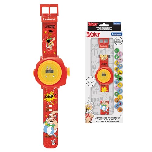 Lexibook, Asterix & Obelix, verstellbare Digitalarmbanduhr mit 20 Projektionen aus dem Asterix-Universum, für Kinder, DMW050AX von Lexibook