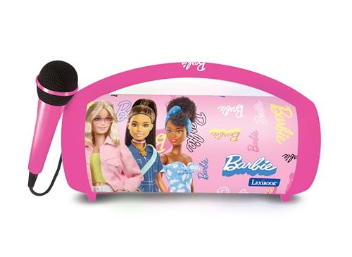 Lexibook, Barbie, Kabelloser Lichtlautsprecher mit Mikrofon, Stereosound, Karaoke-Funktion, USB- und SD-Kartenanschluss, wiederaufladbarer Akku, Tragegriff zum Mitnehmen, Rosa, BTP585BBZ Lexibook, Barbie, Kabelloser Lichtlautsprecher mit Mikrofon, Stereosound, Karaoke-Funktion, USB- und SD-Kartenanschluss, wiederaufladbarer Akku, Tragegriff zum Mitnehmen, Rosa, BTP585BBZ von Lexibook