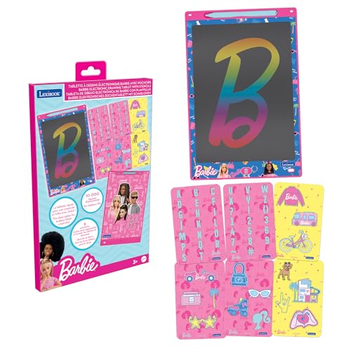 Lexibook, Barbie, Zaubertafel, Künstlerisches und Kreatives Spielzeug für Mädchen und Jungen, Mehrfarbige Zeichnungen, 28 cm Bildschirm, Enthält 1 Stift und 6 Schablonen, Rosa und Blau, CRT10BB Lexibook, Barbie, Zaubertafel, Künstlerisches und Kreatives Spielzeug für Mädchen und Jungen, Mehrfarbige Zeichnungen, 28 cm Bildschirm, Enthält 1 Stift und 6 Schablonen, Rosa und Blau, CRT10BB von Lexibook