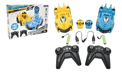 Lexibook, Crosslander RC Bumper, Set mit 2 funkgesteuerten Rennautos, bis zu 12 km/h, 2 abnehmbare Figuren, Sound- und Lichteffekte, Gelb/Blau, RC2 Lexibook, Crosslander RC Bumper, Set mit 2 funkgesteuerten Rennautos, bis zu 12 km/h, 2 abnehmbare Figuren, Sound- und Lichteffekte, Gelb/Blau, RC2 von Lexibook