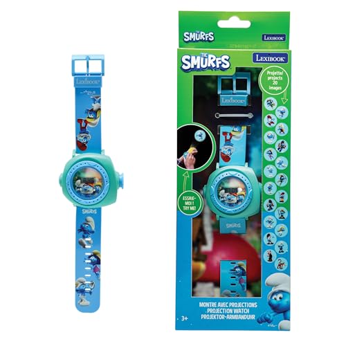 Lexibook, Die Schlümpfe, verstellbare Armbanduhr mit Digitalanzeige und 20 Projektionen aus dem Universum der Schlümpfe, für Kinder, DMW050SF Lexibook, Die Schlümpfe, verstellbare Armbanduhr mit Digitalanzeige und 20 Projektionen aus dem Universum der Schlümpfe, für Kinder, DMW050SF von Lexibook