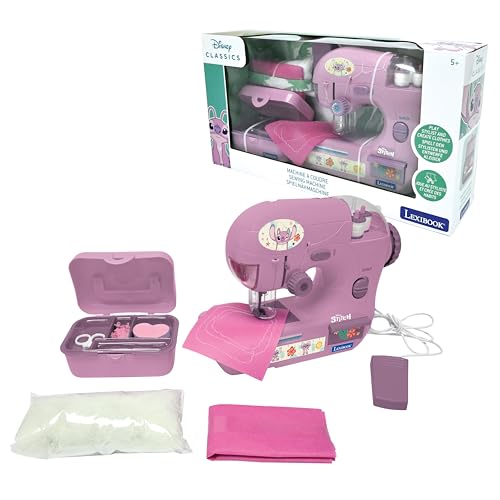 Lexibook, Disney Angel, Nähmaschine mit Maßband, Garn und Fußpedal, Simulation-Spielzeug für Mädchen, Designer-Set, Lila/Rosa, SW100D1 Lexibook, Disney Angel, Nähmaschine mit Maßband, Garn und Fußpedal, Simulation-Spielzeug für Mädchen, Designer-Set, Lila/Rosa, SW100D1 von Lexibook