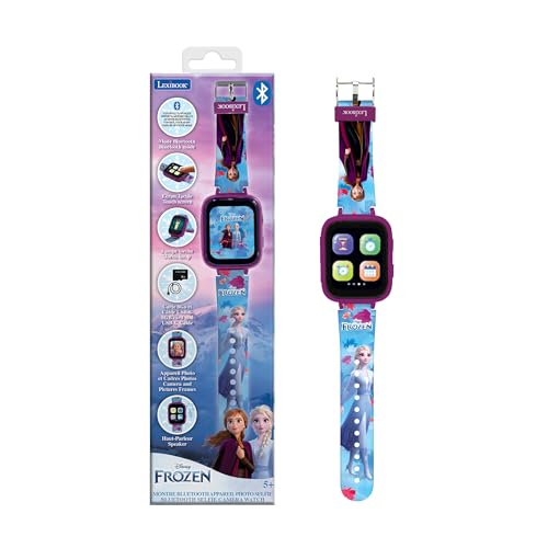 Lexibook, Disney Die Eiskönigin, Bluetooth-Uhr mit Farbdisplay Frozen mit Kamera und 8-GB-Speicherkarte, Blau, DMW071FZ von Lexibook