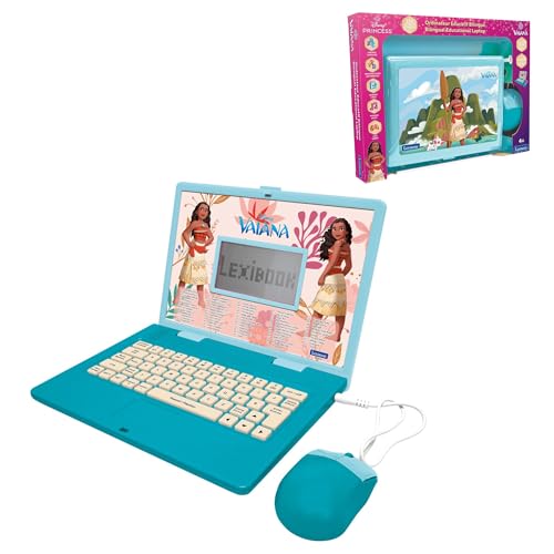 Lexibook, Disney Prinzessinnen, Lerncomputer Vaiana, zweisprachig, Französisch/Englisch, Spielzeug für Kinder mit 124 Sprachen, Schreiben, Mathematik, Logik, Musik und Spiele, JC598VNFR, Blau Lexibook, Disney Prinzessinnen, Lerncomputer Vaiana, zweisprachig, Französisch/Englisch, Spielzeug für Kinder mit 124 Sprachen, Schreiben, Mathematik, Logik, Musik und Spiele, JC598VNFR, Blau von Lexibook