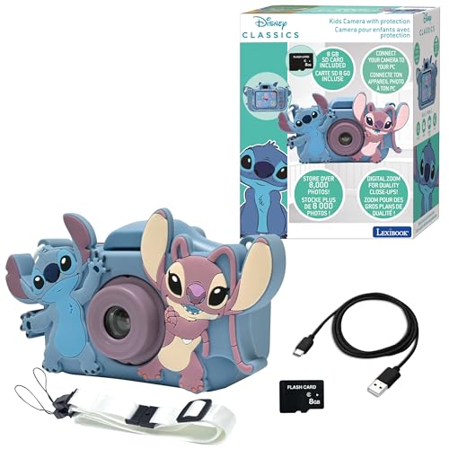 Lexibook, Disney Stitch, 4-in-1 Kamera für Kinder mit Schutz, Foto-, Video-, MP3- und Spielfunktionen, 15 Rahmen zur Personalisierung Ihrer Fotos, 8 GB Speicherkarte enthalten, DJ078D Lexibook, Disney Stitch, 4-in-1 Kamera für Kinder mit Schutz, Foto-, Video-, MP3- und Spielfunktionen, 15 Rahmen zur Personalisierung Ihrer Fotos, 8 GB Speicherkarte enthalten, DJ078D von Lexibook
