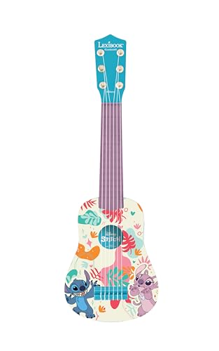 Lexibook, Disney Stitch, Meine erste Kinder-Gitarre, 6 Nylonsaiten, 53 cm, Inklusive Anleitung, Blau, K200D von Lexibook