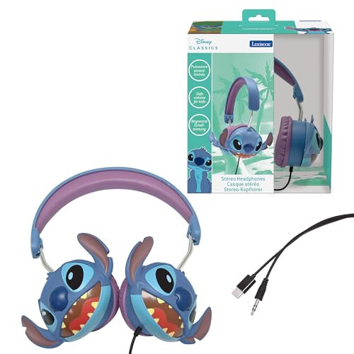 Lexibook, Disney Stitch, Stitch 3D kabelgebundene Stereo-Kopfhörer, Faltbar, Begrenzte Lautstärke, HP015D Lexibook, Disney Stitch, Stitch 3D kabelgebundene Stereo-Kopfhörer, Faltbar, Begrenzte Lautstärke, HP015D von Lexibook