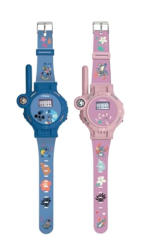 Lexibook, Disney Stitch, Walkie-Talkie Uhren, 2 Stück, Reichweite bis zu 200m, Taschenlampe, Kompass, wiederaufladbar, Blau und Pink, DMWTW1D Lexibook, Disney Stitch, Walkie-Talkie Uhren, 2 Stück, Reichweite bis zu 200m, Taschenlampe, Kompass, wiederaufladbar, Blau und Pink, DMWTW1D von Lexibook