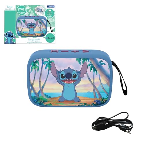 Lexibook, Disney Stitch, Tragbarer Bluetooth-Lautsprecher, kabellos, USB-C, SD/TF-Karte, wiederaufladbarer Akku, blau, BT018D Lexibook, Disney Stitch, Tragbarer Bluetooth-Lautsprecher, kabellos, USB-C, SD/TF-Karte, wiederaufladbarer Akku, blau, BT018D von Lexibook