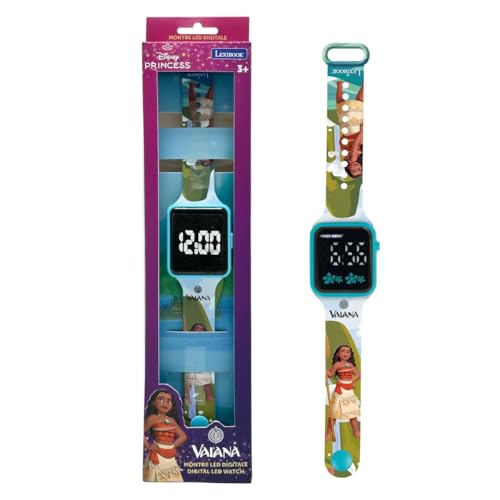 Lexibook, Disney Vaiana, Digitale Armbanduhr, 12‑ oder 24‑Stunden‑Anzeige, Blau/Rot, DMW060VN Lexibook, Disney Vaiana, Digitale Armbanduhr, 12‑ oder 24‑Stunden‑Anzeige, Blau/Rot, DMW060VN von Lexibook