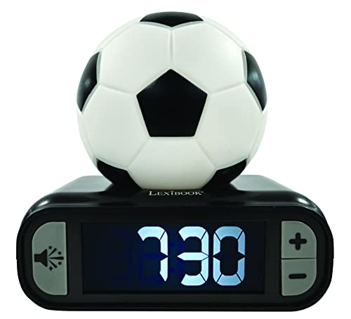 Lexibook, Football, Nachtlichtwecker, Sounds und Melodien, LCD-Bildschirm mit Hintergrundbeleuchtung, Leuchtanzeige, Schlummerfunktion, Schwarz/Weiß, RL800FO Lexibook, Football, Nachtlichtwecker, Sounds und Melodien, LCD-Bildschirm mit Hintergrundbeleuchtung, Leuchtanzeige, Schlummerfunktion, Schwarz/Weiß, RL800FO von Lexibook