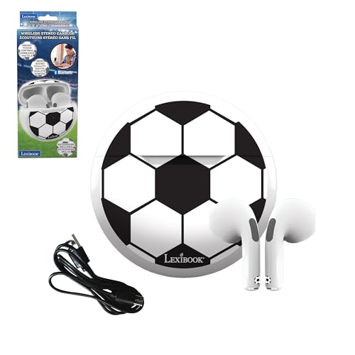 Lexibook, Fußball, Kabellose Stereo-Ohrhörer, Hohe Klangqualität, Integriertes Mikrofon, Touch-Steuerung, Ladebox, Lautstärke auf 85 dB begrenzt, Weiß/Schwarz, HPBT05FO Lexibook, Fußball, Kabellose Stereo-Ohrhörer, Hohe Klangqualität, Integriertes Mikrofon, Touch-Steuerung, Ladebox, Lautstärke auf 85 dB begrenzt, Weiß/Schwarz, HPBT05FO von Lexibook
