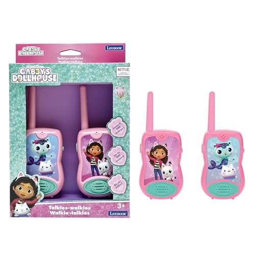 Lexibook, Gabby’s Dollhouse, Walkie-Talkies 200m, Kommunikationsspiel für Kinder, Gürtelclip für den Transport, Batteriebetrieben, Rosa, TW12GDH Lexibook, Gabby’s Dollhouse, Walkie-Talkies 200m, Kommunikationsspiel für Kinder, Gürtelclip für den Transport, Batteriebetrieben, Rosa, TW12GDH von Lexibook