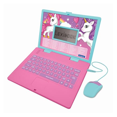 LEXIBOOK JC598UNIi1 Einhorn Lern- und Zweisprachiger Laptop Französisch/Englisch Spielzeug für Kinder mit 124 Aktivitäten zum Lernen von Mathematik, Daktylografie, Logik, Uhrlesen, Spielen und Musik, LEXIBOOK JC598UNIi1 Einhorn Lern- und Zweisprachiger Laptop Französisch/Englisch Spielzeug für Kinder mit 124 Aktivitäten zum Lernen von Mathematik, Daktylografie, Logik, Uhrlesen, Spielen und Musik, von Lexibook