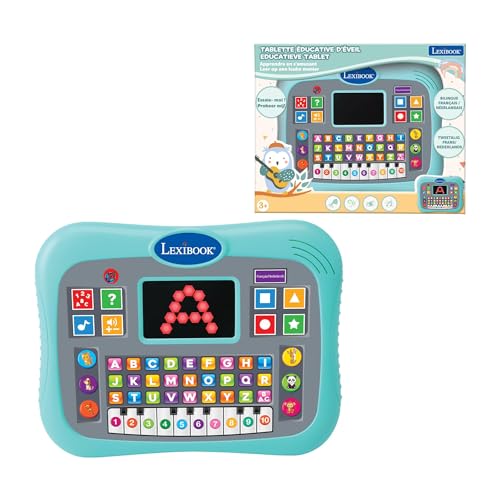 Lexibook, Lerntablett, zweisprachig, Französisch/Niederländisch, sprechendes Tablet mit Display zum Lernen von Alphabet, Zahlen und Tieren, Klavier- und Quiz-Modi, interaktiv, blau, JCPAD007i10 Lexibook, Lerntablett, zweisprachig, Französisch/Niederländisch, sprechendes Tablet mit Display zum Lernen von Alphabet, Zahlen und Tieren, Klavier- und Quiz-Modi, interaktiv, blau, JCPAD007i10 von Lexibook