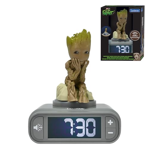 Lexibook, Marvel Guardians of the Galaxy, Groot Nachtlicht-Wecker, Töne und Melodien, hintergrundbeleuchteter LCD-Bildschirm, beleuchtet, Schlummerfunktion, grau/braun, RL800GG Lexibook, Marvel Guardians of the Galaxy, Groot Nachtlicht-Wecker, Töne und Melodien, hintergrundbeleuchteter LCD-Bildschirm, beleuchtet, Schlummerfunktion, grau/braun, RL800GG von Lexibook