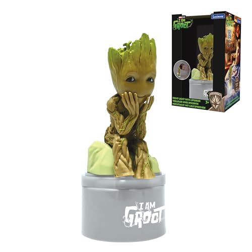 Lexibook, Marvel Guardians of the Galaxy, Groot Nachtlicht mit Lautsprecher für Kinderzimmer, weiches Licht, batteriebetrieben, grau/braun, NS01GG Lexibook, Marvel Guardians of the Galaxy, Groot Nachtlicht mit Lautsprecher für Kinderzimmer, weiches Licht, batteriebetrieben, grau/braun, NS01GG von Lexibook