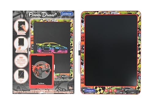 Lexibook, Power Draw®, Elektronische Zeichentafel mit Stift inklusive, Großes 14’ E-Ink LCD-Display, Unendliches Löschen, 10.000 Stunden Batterielaufzeit, CRT14B von Lexibook