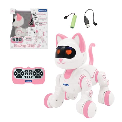 Lexibook, Power Kitty Jr., Ferngesteuerte Katze zum Trainieren, Watschelt wie eine echte Katze, Interaktive Augen, STEM programmierbar, Wiederaufladbare Batterie, Pink/weiß, KIT01 Lexibook, Power Kitty Jr., Ferngesteuerte Katze zum Trainieren, Watschelt wie eine echte Katze, Interaktive Augen, STEM programmierbar, Wiederaufladbare Batterie, Pink/weiß, KIT01 von Lexibook