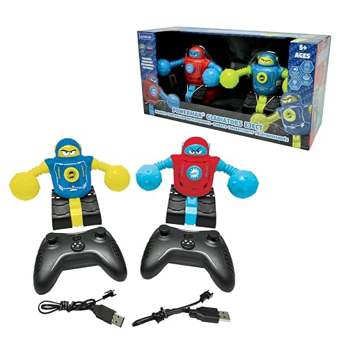 Lexibook, Powerman® Gladiators Eject, Ferngesteuerte Kampfroboter, Duell-Kampfmodus, Sound- und Lichteffekte, Blau/Rot, ROBDUO2 von Lexibook