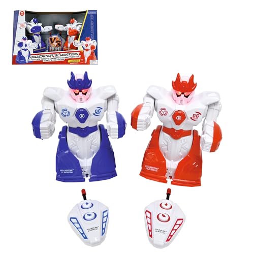 Lexibook, Powerman Gladiators, Robot da combattimento telecomandati, modalità di combattimento a duello, 5 colpi prima del K.O., effetti sonori e luminosi, blu/rosso, ROBDUO von Lexibook