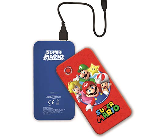 Lexibook, Super Mario Luigi, Schnelllade-Powerbank, tragbarer externer Akku 10000 mAh, Stromversorgung, inkl. USB-C-Kabel, Rot/Blau, PB10000 Lexibook, Super Mario Luigi, Schnelllade-Powerbank, tragbarer externer Akku 10000 mAh, Stromversorgung, inkl. USB-C-Kabel, Rot/Blau, PB10000 von Lexibook