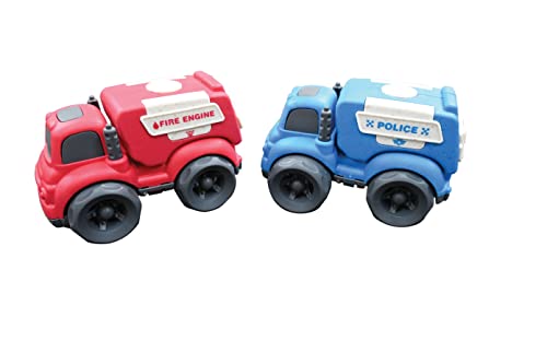 Lexibook BIOC01 Spielzeugautos zum Teil aus Weizenfasern hergestellt-Polizei und Feuerwehr für Kinder von Lexibook