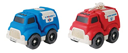 Lexibook BioC05 Police Spielzeugautos zum Teil aus Weizenfasern hergestellt-Polizei und Feuerwehr für Kinder von Lexibook