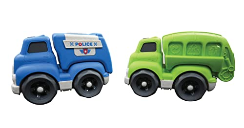 Lexibook BioC06 Spielzeugautos zum Teil aus Weizenfasern hergestellt-Polizei und Feuerwehr für Kinder von Lexibook