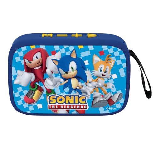 Lexibook, SEGA Sonic The Hedgehog, Tragbarer Bluetooth-Lautsprecher, kabellos, USB-C, SD/TF-Karte, wiederaufladbarer Akku, Blau, BT018SN Lexibook, SEGA Sonic The Hedgehog, Tragbarer Bluetooth-Lautsprecher, kabellos, USB-C, SD/TF-Karte, wiederaufladbarer Akku, Blau, BT018SN von Lexibook
