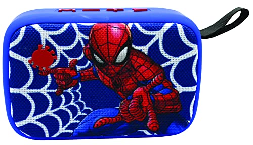 Lexibook Marvel Spider-Man - Tragbarer Bluetooth-Lautsprecher, Kabelloser, USB, TF-Karte, Akku, Blau/Rot, BT018SP von Lexibook