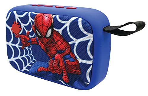 Lexibook Marvel Spider-Man - Tragbarer Bluetooth-Lautsprecher, Kabelloser, USB, TF-Karte, Akku, Blau/Rot, BT018SP von Lexibook