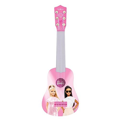 Lexibook Barbie, Meine erste Gitarre für Kinder, 6 Nylonsaiten, 53 cm, Anleitung inklusive, Rosa, K200BB von Lexibook