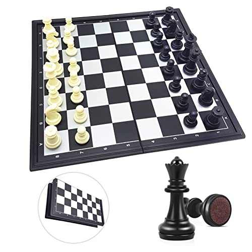 Lexibook Chessman® Classic, Magnetische Und Faltbare Schachbrett, 32 Stück, Familienbrettspiel, Schwarz/Silber, CGM320 von Lexibook