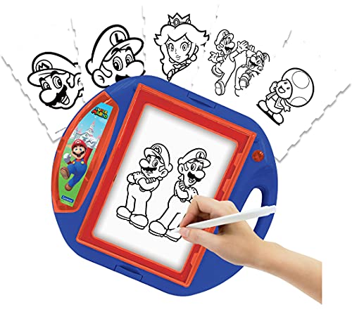 Lexibook Super Mario Zeichenprojektor 4 Stempel, 10 Vorlagen, beleuchteten Fläche, 1 Stift enthalten, Rot/Blau, CR310NI Lexibook Super Mario Zeichenprojektor 4 Stempel, 10 Vorlagen, beleuchteten Fläche, 1 Stift enthalten, Rot/Blau, CR310NI von Lexibook