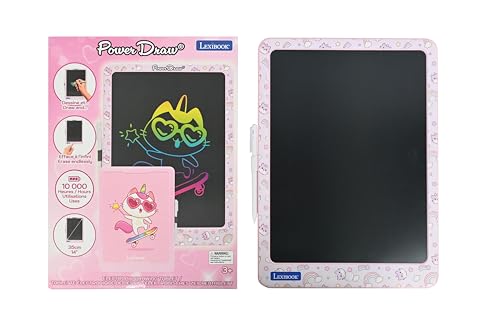 Lexibook, Power Draw®, Elektronische Zeichentafel mit Stift inklusive, Großes 14’ E-Ink LCD-Display, Unendliches Löschen, 10.000 Stunden Batterielaufzeit, Rosa, CRT14G Lexibook, Power Draw®, Elektronische Zeichentafel mit Stift inklusive, Großes 14’ E-Ink LCD-Display, Unendliches Löschen, 10.000 Stunden Batterielaufzeit, Rosa, CRT14G von Lexibook