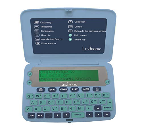Lexibook D650EN Das englische Wörterbuch, Definitionen, Thesaurus, Grammatik, phonetische Rechtschreibprüfung, mit Batterie, Blau/Grau Lexibook D650EN Das englische Wörterbuch, Definitionen, Thesaurus, Grammatik, phonetische Rechtschreibprüfung, mit Batterie, Blau/Grau von Lexibook
