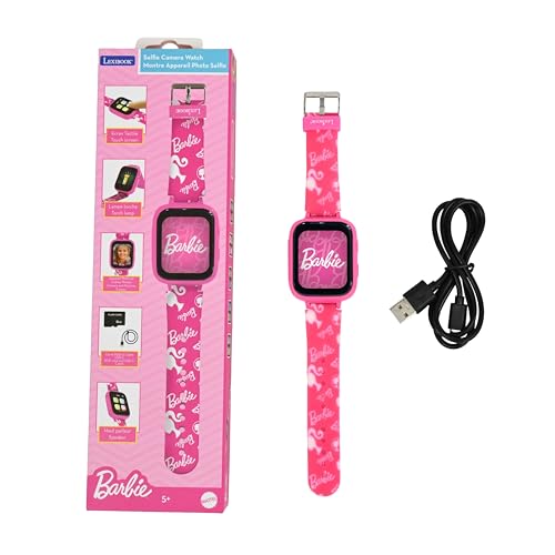 Lexibook, Barbie, Montre Appareil Photo Selfie, Écran Tactile HD, Appareil Photo 720p, Lecteur MP3, Haut-Parleur intégré, Dictaphone, Podomètre, 5 Jeux, Rose, DMW070BB von Lexibook