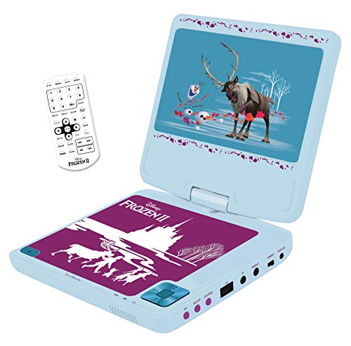 Lexibook - DVDP6FZ - Disney Frozen tragbarer DVD-Player - Himmelblau (Französisch, Spanisch) von Lexibook