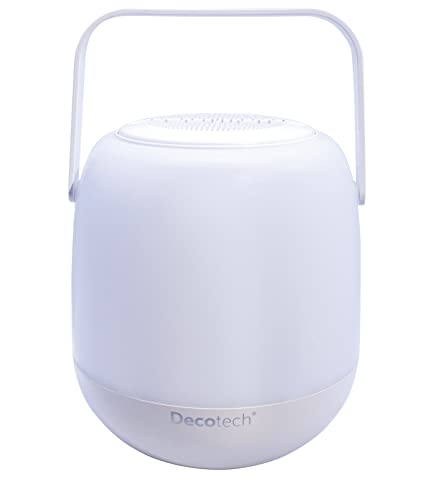 Lexibook Decotech - Leuchtender Bluetooth-Lautsprecher für unterwegs, wasserfest, wiederaufladbare Batterie, weiß/Mehrfarbig, BTL710 von Lexibook