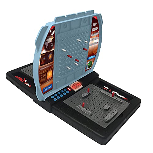 LEXIBOOK GT2800i1 Talking Sea Battle (Französisch, Englisch, Spanisch, Portugiesisch), elektronisches Brettspiel, 1 oder 2 Spieler, interaktiv, Licht- und Soundeffekte, Strategie, batteriebetrieben, von Lexibook