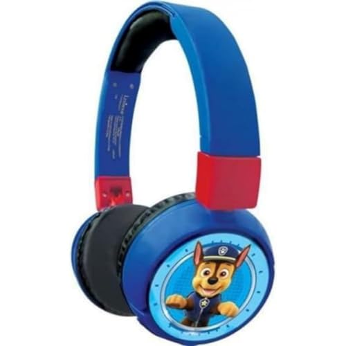 PAT 'PATROUILLE Komfortabler faltbarer 2-in-1-Bluetooth- und kabelgebundener Kopfhörer für Kinder mit Klangbegrenzung - LEXIBO von Lexibook