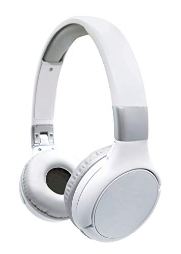 Lexibook HPBT010S Acoustix 2-in-1-Bluetooth-Kopfhörer-Stereo Wireless Wired, faltbar, verstellbar, blau Weiß/Silber, Einheitsgröße von Lexibook
