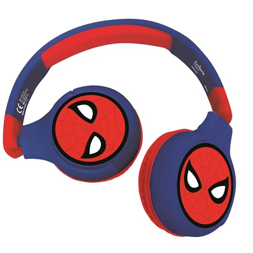 SPIDER-MAN Komfortabler faltbarer 2-in-1-Bluetooth- und Kabelkopfhörer für Kinder mit Geräuschbegrenzung - LEXIBOOK von Lexibook