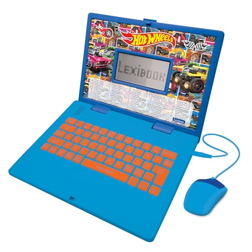 Lexibook Hot Wheels JC598HWi2 Lernportable und zweisprachig Englisch/Spanisch, Kinderspielzeug mit 124 Aktivitäten zum Lernen, Spielen und Musik, Blau von Lexibook